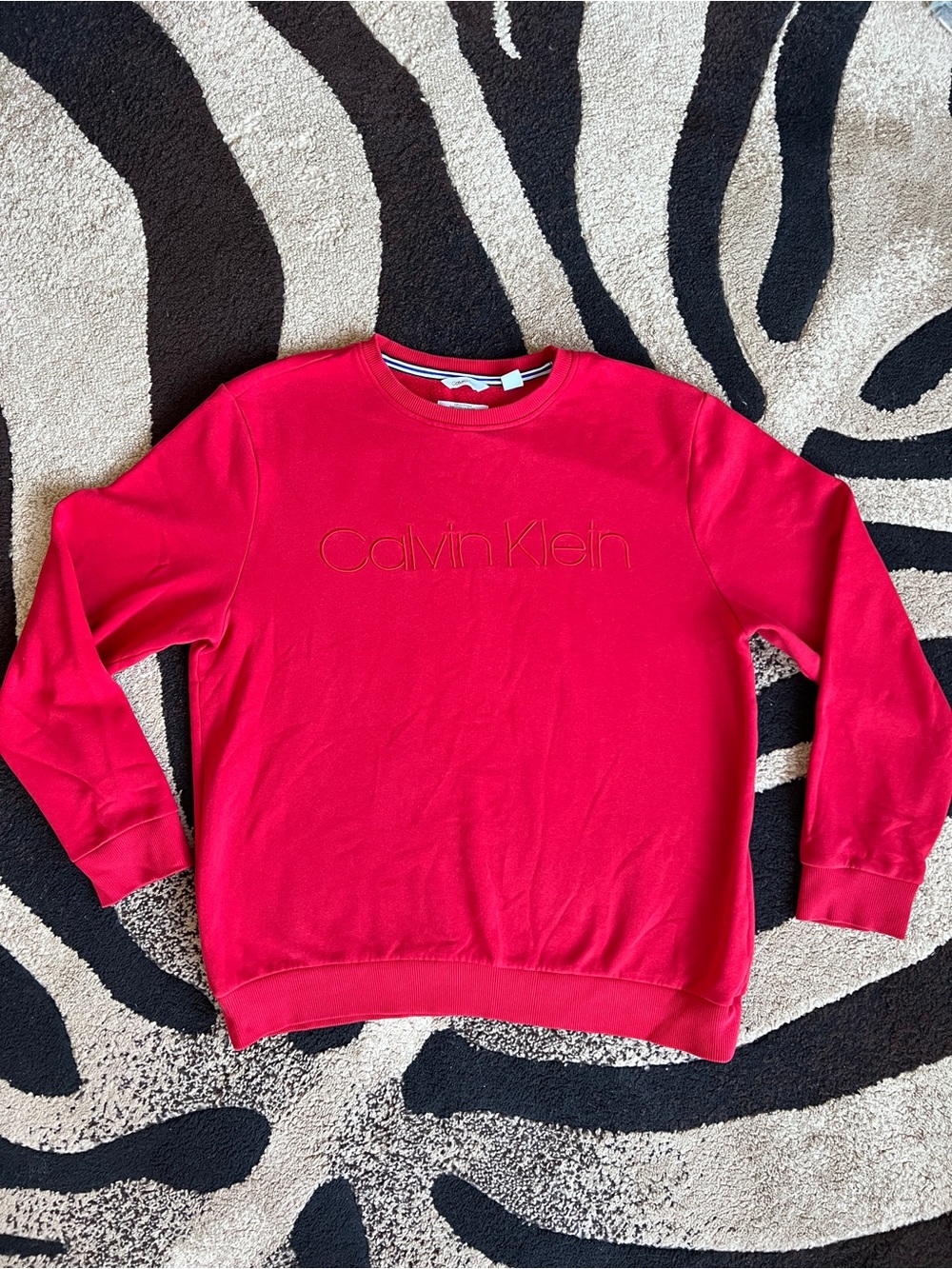 Calvin Klein Red Crewneck Sweatshirt